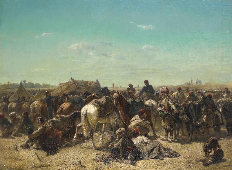 Adolf Schreyer An Ottoman encampment china oil painting image